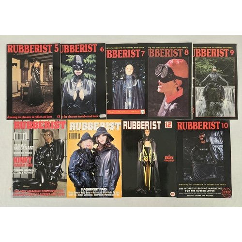 9 issues of Rubberist, special interest Rubber & Latex fetish adult erotic magazine from Shiny Publications. Issues are numbered from 5 through to 29.