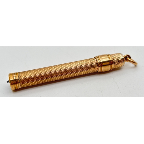 An antique 9ct gold propelling pencil by Sampson Mordan & Co