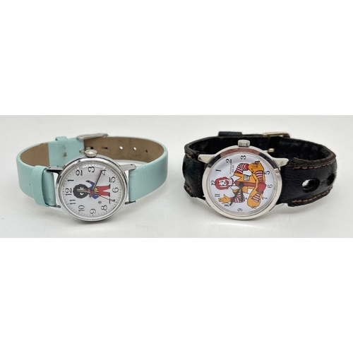 2 vintage novelty wristwatches. A Ronald Macdonald watch with stainless ...