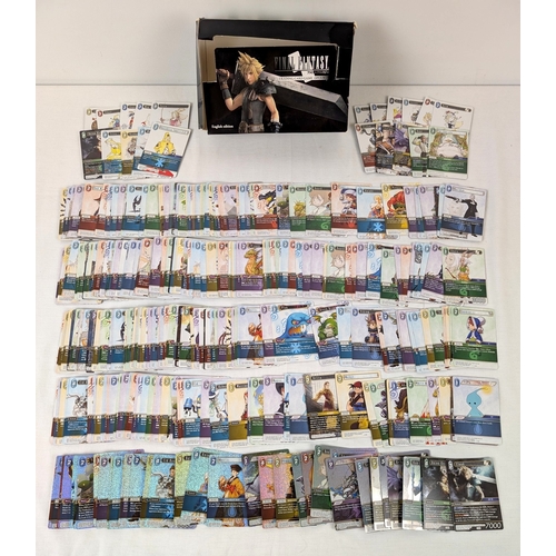 Collection of Final Fantasy Trading Card Game cards. All cards from Opus 4. Comprising approx 330 cards, including 35 foil cards, 10 Legend rarity cards and 37 Hero rarity cards.