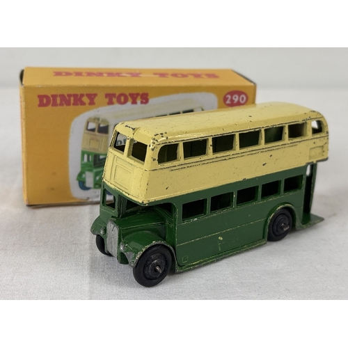 A vintage late 1950's Dinky Toys diecast model of a Double Decker bus ...