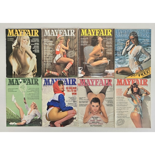 8 vintage 1970's & 80's issues of Mayfair: Entertainment For Men adult magazine. Issues are from volumes 6 through to 21.