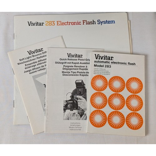 A Vivitar 283 Auto Thyristor Flash Gun and Soft Light/Bounce Diffuser ...