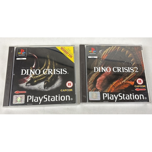 42 - 2 cased games for Sony Playstation 1 PS1 - Dino Crisis and Dino Crisis 2, from Capcom. Both complete... 