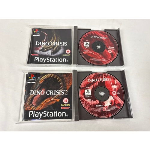 42 - 2 cased games for Sony Playstation 1 PS1 - Dino Crisis and Dino Crisis 2, from Capcom. Both complete... 