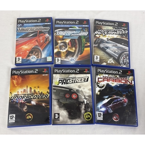 40 - 6 assorted Need For Speed racing games for the PlayStation 2 PS2, all complete with manuals. Compris... 