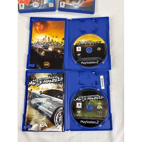 40 - 6 assorted Need For Speed racing games for the PlayStation 2 PS2, all complete with manuals. Compris... 