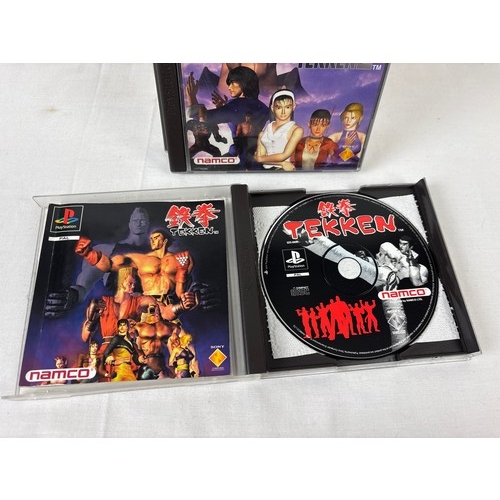 49 - 3 cased PlayStation 1 games - Tekken, Tekken 2 and Tekken 3, by Namco, all with manuals. Cases in ex... 