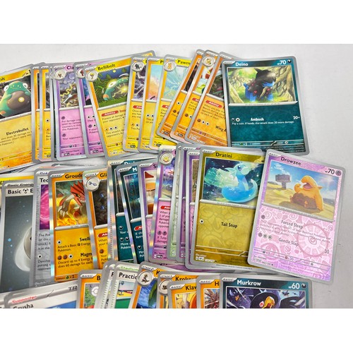 52 - Approx 200 Pokémon trading cards. All from the Scarlet and Violet ear. To include tournament promo's... 