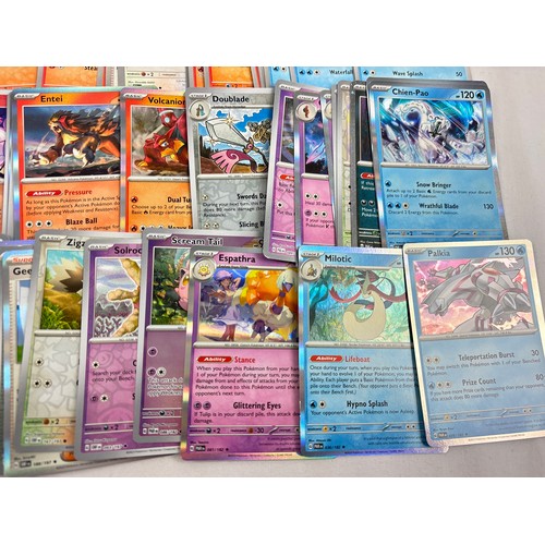 55 - Approx. 200 assorted Pokémon trading cards, all from the Scarlet and Violet era. To include 49 holo'... 