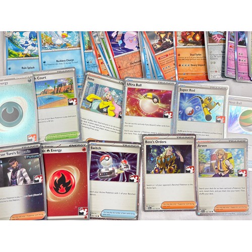 55 - Approx. 200 assorted Pokémon trading cards, all from the Scarlet and Violet era. To include 49 holo'... 