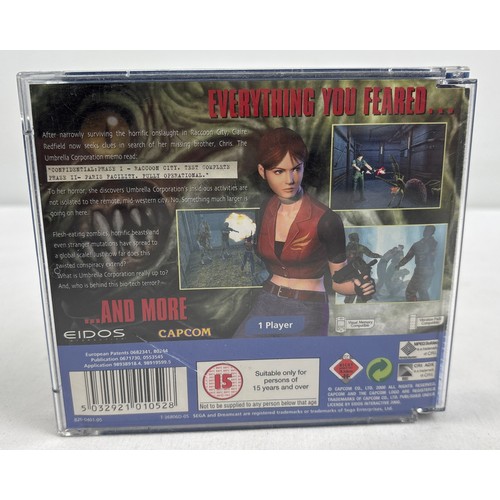 6 - Resident Evil Code: Veronica - game disc for Sega Dreamcast, from Capcom 2000. 2 discs, come in orig... 