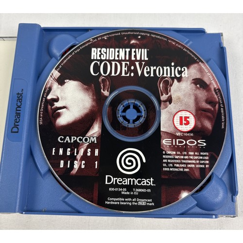 6 - Resident Evil Code: Veronica - game disc for Sega Dreamcast, from Capcom 2000. 2 discs, come in orig... 
