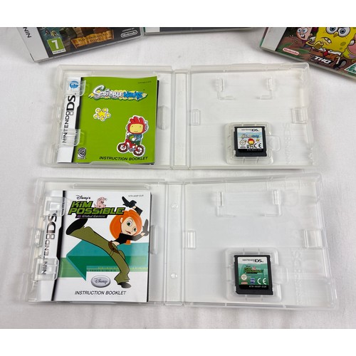8 - 8 assorted Nintendo DS games, all cased, with manuals. To include: Kim Possible Global Gemini, Scrib... 