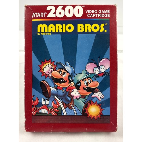 15 - Vintage 1980's Mario Bros game cartridge for Atari 26000. Boxed and complete with game manual. Box h... 