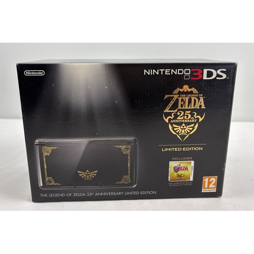 16 - A Nintendo 3DS The Legend Of Zelda 25th Anniversary Ltd Edition edition box set. Console in black wi... 