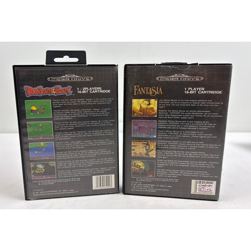 18 - 2 Sega Mega Drive cased game cartridges, Toe Jam & Earl (with manual) together with Fantasia.
