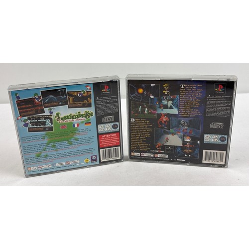 21 - 2 cased Playstation 1 PS1 game discs with manuals. Lemmings & Oh No! More Lemmings, together with Cr... 