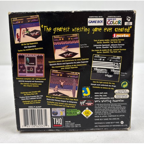 23 - Wrestlemania 2000 - Nintendo Game Boy Color game cartridge, boxed and with manual. Box has interior ... 
