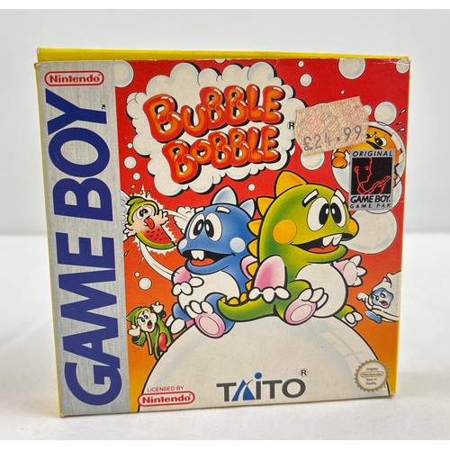 37 - Nintendo Game Boy game cartridge Bubble Bobble, with box, instruction manual and cartridge case.
