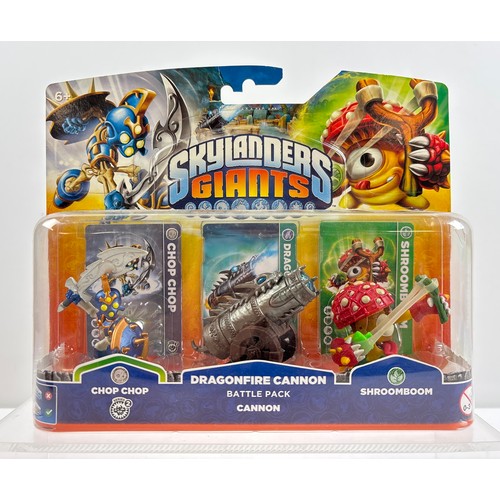 32 - Carded & sealed Skylanders Giants Dragonfire Cannon Battle Pack. Comes with Chop Chop & Shroomboom p... 