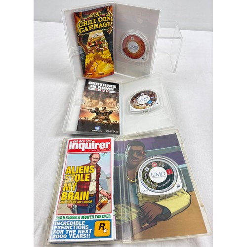 17 - 3 cased PSP Playstation Portable game discs with manuals. Grand Theft Auto: Vice City Stories - come... 