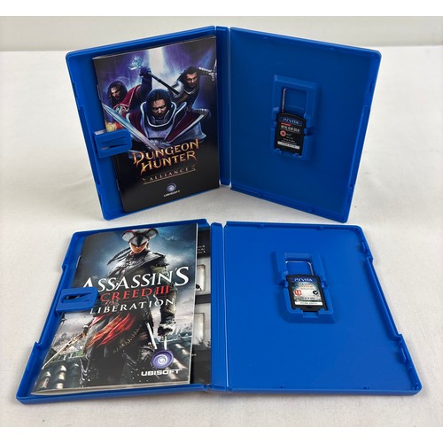 22 - 2 cased PS Vita game cartridges with manuals - Dungeon Hunter: Alliance together with Assassin's Cre... 
