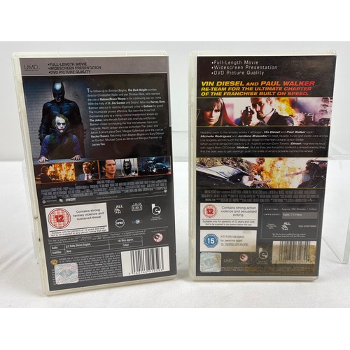 27 - 2 cased UMD video discs fro use with PSP Playstation Portable - The Dark Knight and Fast & Furious.