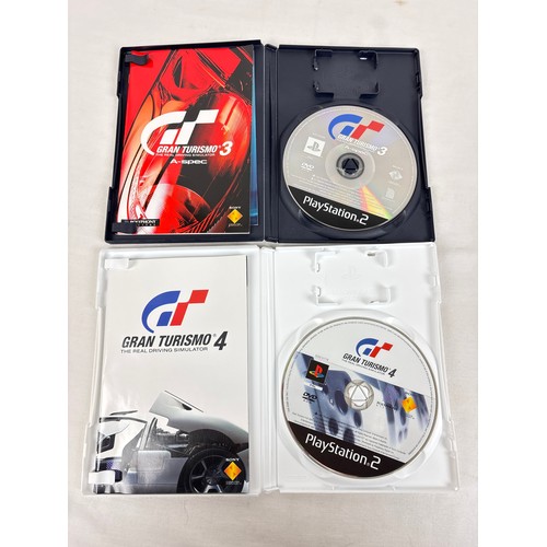 43 - 3 cased Sony Playstation 2 PS2 Gran Turismo driving games, all complete with manuals. Comprising Gra... 