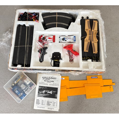 65 - A boxed Scalextric Le Mans 24 Hour set C.742, with Porsche 962C & Jaguar XJR9 racing cars and origin... 