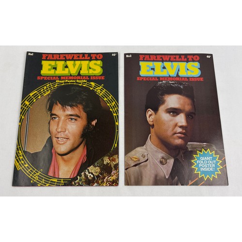 93 - Farewell To Elvis Special Memorial Issue poster magazines #1 & 2, published in 1977 following the de... 