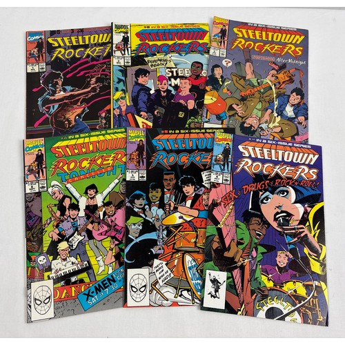 100 - Complete 6 issues series, issues #1 - 6 of Marvels Steeltown Rockers comic book from April - Sept 19... 