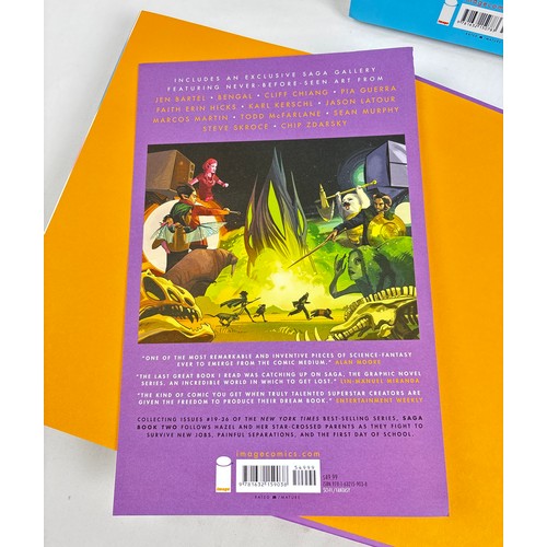 113 - Saga - hardcover graphic novel Books 1 - 3 from Image Comics. Written by Brian K. Vaughan and illust... 