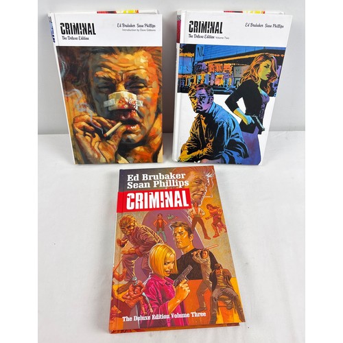 122 - Criminal The Deluxe Edition - Volumes 1 - 3 first printing hardcover graphic novel by Ed Brubaker & ... 