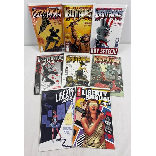138 - 8 x CBLDF Presents: Liberty Annual, from Image Comics. Issues 2010 - 2013, each with B variant cover... 