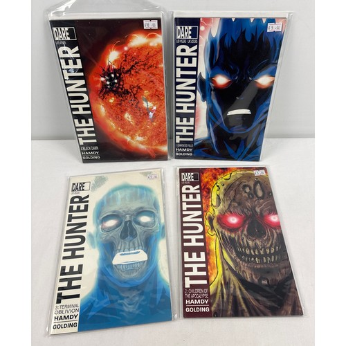 139 - The Hunter - Autographed complete limited mini series, Issues #1 - 4 from Dare Comics. British comic... 