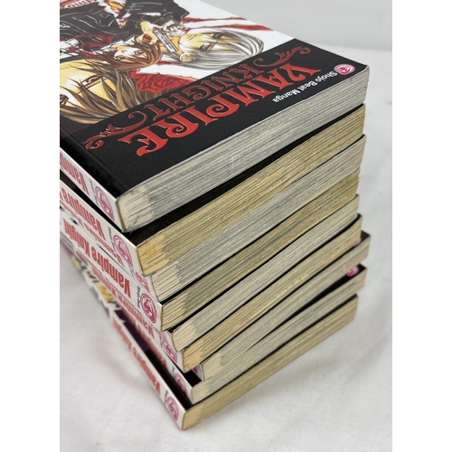 148 - Vampire Knights Manga collections volumes 1-7, with extra copy of volume 1 and 2. Some yellowing to ... 
