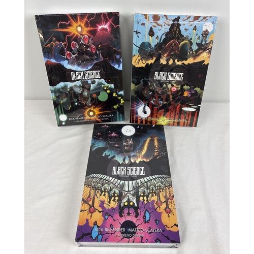 149 - Black Science 10th Anniversary Deluxe Hardcover set - volumes 1 - 3 from Image Comics. Science Ficti... 