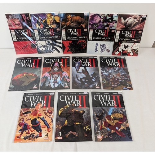 159 - Part complete set of Civil War II comic book. Comprising issues #2-8, and Choosing Sides #2-6. Publi... 