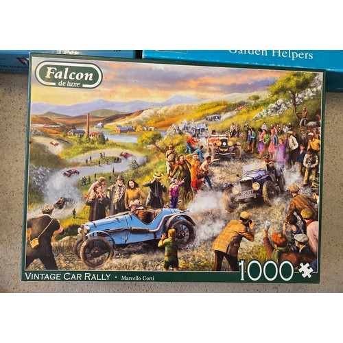163 - 10 assorted 1000 piece jigsaw puzzles to include House Of Puzzles, Falcon and Kevin Walsh Nostalgia ... 