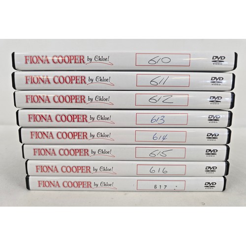 4 - 8 assorted Fiona Cooper adult erotic DVD's in plastic snap cases, with hand written/printed catalogu... 