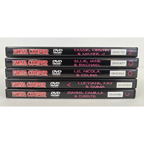 5 - 5 assorted Fiona Cooper adult erotic DVD's in plastic snap cases.