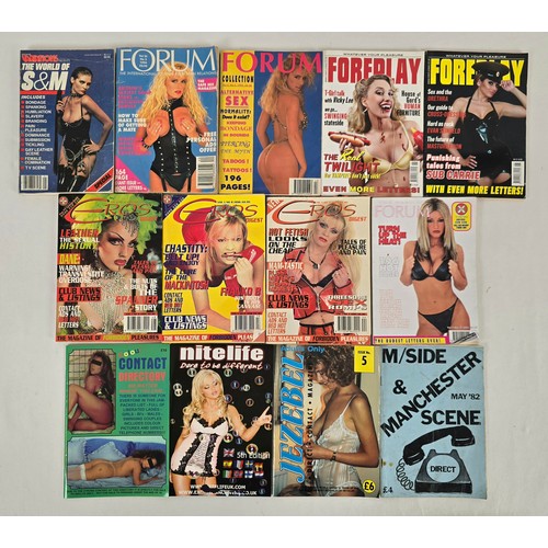 55 - 13 assorted smaller sized adult erotic magazines to include Penthouse Variations The World of S&M, F... 