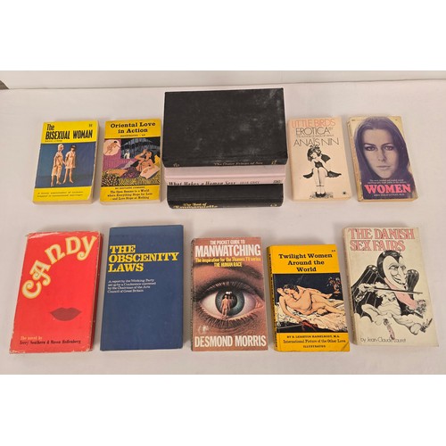 57 - 12 assorted vintage adult erotic hardcover & paperback books to include The Best of Emmanuelle and C... 
