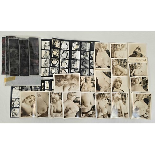 58 - An envelope containing assorted vintage photographs, photo negatives, transparencies and contact she... 
