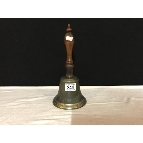 244 - ANTIQUE SCHOOL BELL 10