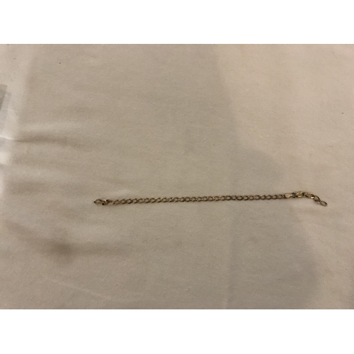264 - 9CT GOLD CURB LINK BRACELET A/F