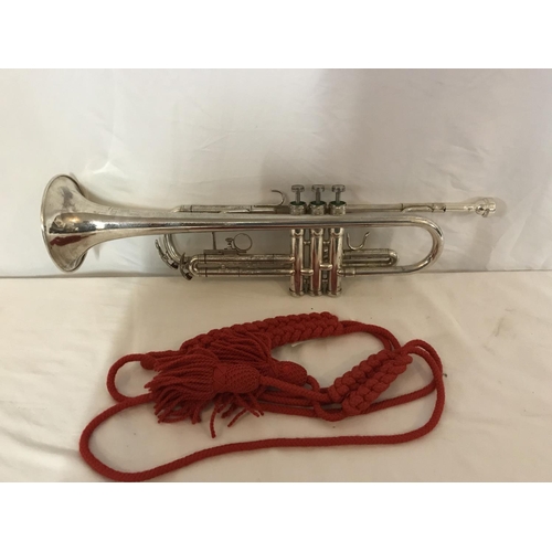 271 - PLATED STERLING TRUMPET WITH LANYARD