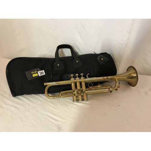 280 - B AND M BRASS TRUMPET IN CARRY CASE