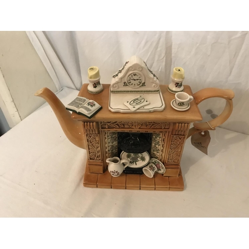 294 - 3 PORT MERION DECORATIVE TEA POTS